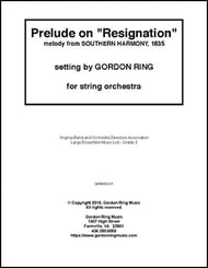 Prelude on Resignation Orchestra sheet music cover Thumbnail